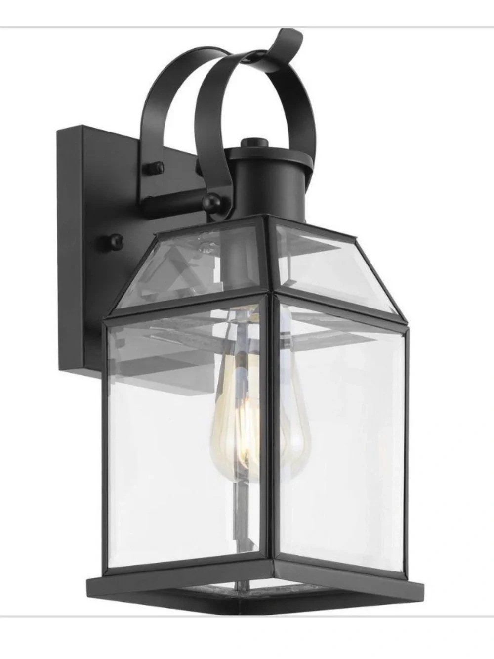 New Progress Lighting Canton Heights Outdoor Wall Lantern Sconce - Matte Black